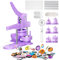 Button Maker Badge Machine 58+32+25mm Drücken Sie den DIY Button Press Machine Zimiking Pin Badge Making Kit mit 300 Kunststoff-Button-Teilen und Kreisschneidern für Party und Geschenke