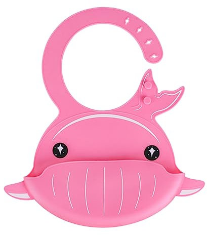 ibasenice 1Stk Lätzchen baby bibs babylätzen Baby feeding bib Toddler bib Silicone bib latzerl für baby Kinder-Speiselatz wasserdicht Lebensmittel Combo-Platte Kleinkind Kieselgel Rosa