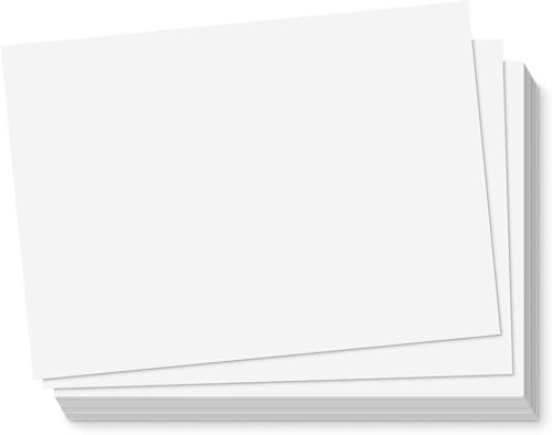 JIANTA 100 Tarjetas Postales en Blanco A6 Tarjeta de Felicitación en Blanco para Manualidades DIY Mensaje de Graffiti 300g – 10,5 x 14,8 cm – Cartón Natural Hojas de Cartón para Imprimir