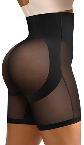 SHAPELLX Shapewear for Women Tummy Control Underwear Butt lifting Body Shaper High Waist Shaping Womens Shapewear Slimmer Shorts Black S