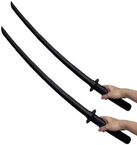 BDKMMS Samurai Sword Model Toys, 2Pcs Inertia Retractable Anime Cosplay Swords 3D Printed Creative Toy for Adults