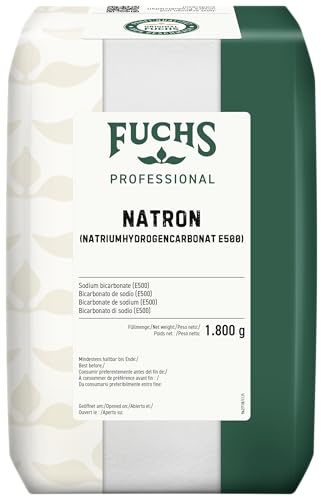 Fuchs Professional - Natron 1,8 kg | Küchenallrounder, einsetzbar als Backtriebmittel, Spülmittel, zum Neutralisieren von Gerüchen und Reinigen von Abflüssen | recyclebarer Beutel