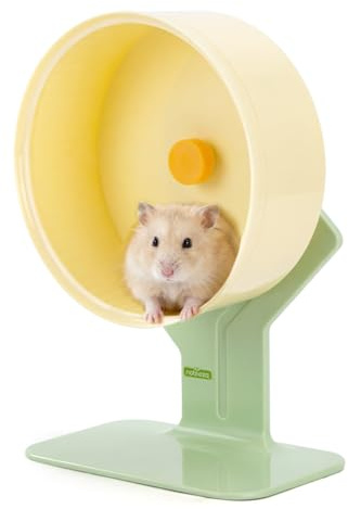 Nobleza Ruota Criceto Silenziosa 22cm, Ruota per Esercizi in Plastica Lavabile con Altezza Regolabile e Base Stabile Anti-Ribaltamento, Accessori per Criceti Nani, Siriani e Gerbilli