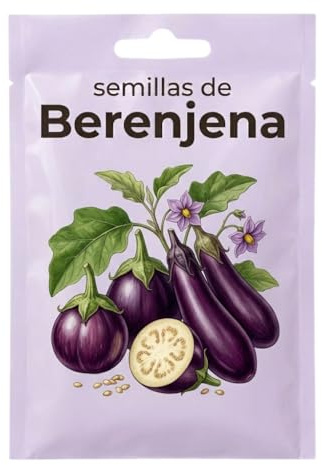 Semillas de Berenjena Negra para Jardinería en Casa DECOALIVE con Adaptación a Clima Cálido