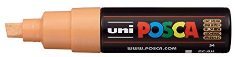 UNI-BALL Marqueur Pte large biseautée POSCA PC8K 8mm Rose Saumon