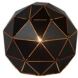 LUCIDE OTONA - Tischlampe - Ø 25 cm - 1xE27 - Schwarz