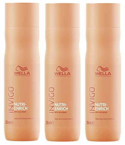 Nutri Enrich Lot de 3 shampoings nourrissants profonds Invigo Wella Professionals avec baies de goji 250 ml = 750 ml