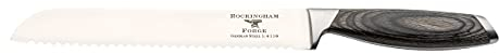 Rockingham Forge 259 Series 8 Bread Knife with Serrated Edge German Steel Blade and Ergonomic Teak Effect Handle RF-2597