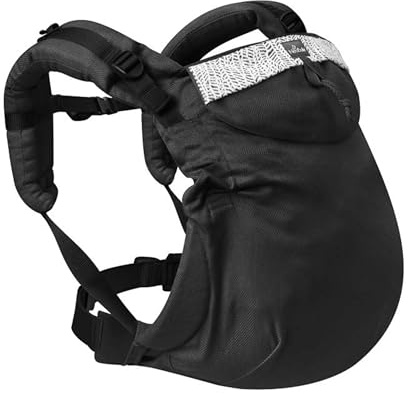 NéoBulle - Néo V3 Préformé - Porte-Bébé Physiologique Léger, Respirant, Confortable et Évolutif - Large Ceinture Ventrale - 100% Coton Bio - Fabriqué en France - De 0 à 2 Ans, Ebéne - V3