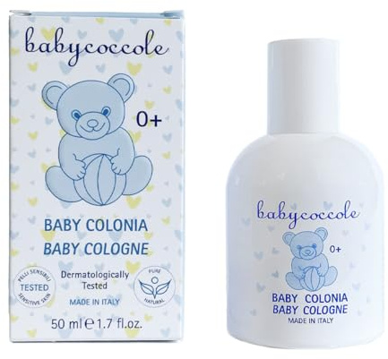 Babycoccole BABY COLONIA 50ml, Profumo Neonato e Bambini, Colonia Neonato con Ingredienti Naturali, Estratto di Camomilla Delicato e Fresco, Dermatologicamente Testato per Pelli Sensibili - 50ml