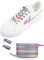 CERLUNA Premium elastische Schnürsenkel ohne Binden. Sicherer Halt dank flachem Schnürsenkel-Schnellverschluss. Gummi Schuhbänder 6mm ohne Binden in Premium-Qualität, 1 Paar, regenbogen glitzer bunt