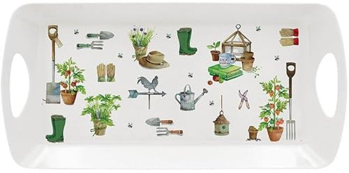 Plateau de Service Moyen en mélamine sur Le thème du Jardin, Vert