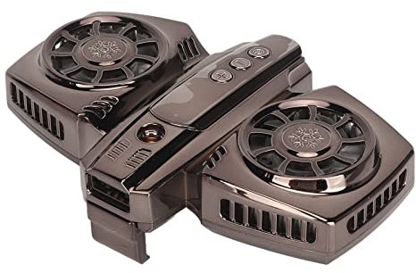 Denash Phone Cooler, Low Noise Universal Phone Cooling Fan with Charging Cable, Dual Core Semiconductor Mobile Phone Radiator for Phone Tablet