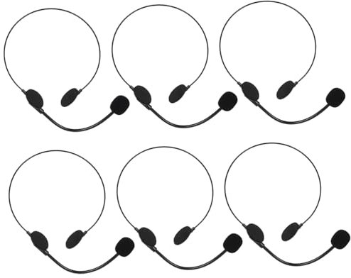 BESPORTBLE 6pezzi Microfono Giocattolo Cuffia Per Costume Finto Microfono Accessorio Per Mascherata Cuffia Giocattolo Per Cantare