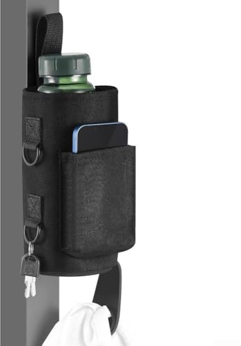 Bolsa de gimnasio para botella de agua y soporte para teléfono, bolsa magnética para gimnasio, bolsa de transporte para botella de agua, funda de nailon ligera, accesorios deportivos para senderismo