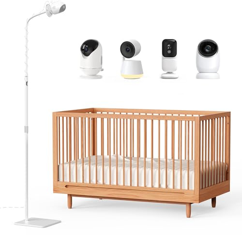 Dr.Care Support de Sol pour Moniteur Bébé, Support Universel Réglable avec Col de Cygne et Base Stable, Installation sans Perçage, Compatible avec Toutes Les Caméras