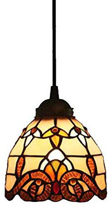 YRYRYW Lampada a Sospensione in Stile Vintage Barocco Arte in Vetro Arte per l'illuminazione per Il lampadario del Salotto della Sala da Pranzo, 110-, E27,6 Pollici Household faucets