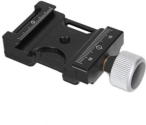 Pyltha Clamp Cavalletto Fotografico in Alluminio Lega 38mm con Vite 1/4 - Montaggio Rapido e Antiscivolo per Treppiede Smartphone