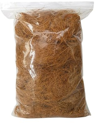 Lecho de Coco para Pájaros y Pequeños Animales – Fibra de Coco 100% Natural como Cama y Material para Nidos – Disponible en Paquetes de 250g 500g