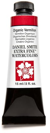 DANIEL SMITH Extra Fine Watercolor Paint, 15ml Tube, Organic Vermilion, 284600064, 0.5 Fl Oz (Pack of 1)