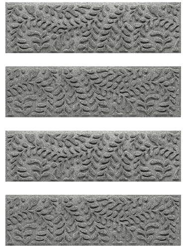 WaterHog Boxwood Indoor Outdoor Stair Treads, All-Weather Stair Runner