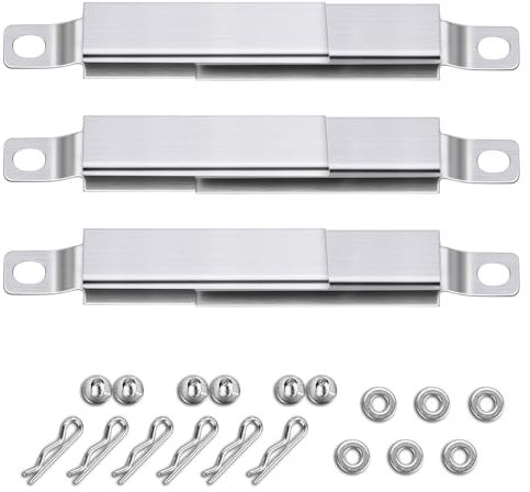 GFTIME 12.7 to 24.1cm Ersatzteile Crossover Brenner Universal Verstellbar Ersatz Ersatzteile für Centro, Charbroil und andere, Crossover Rohr, Übertrag srohr, BBQ Edelstahl Flammenbrücke, 3 Stücke