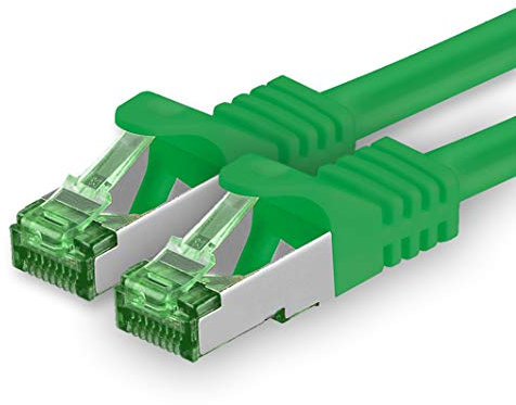 1aTTack.de Câble Réseau Cat7 Cat 7 10 GB/s - 1x 15m - RJ45 Ethernet LAN DSL Routeur Modem - Vert