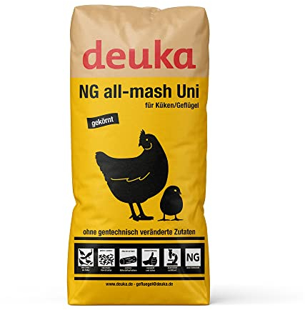 deuka NG All-mash Uni gekörnt | 25 kg | Universalfutter für Geflügelmischbestände | Aufzuchtfutter Geflügel | Erhaltungsfutter Küken | Reifefutter Geflügel