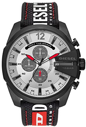 Diesel Mega Chief Watch for Men, Chronograph Men's Watch