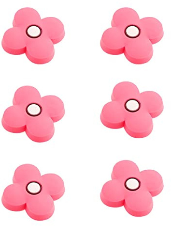 CcHhyyt Botones de goma suave con forma de dibujos animados para niños, niñas, niños, tiradores de armario, cajones, para armarios de habitación infantil, 6 unidades (flor rosa)