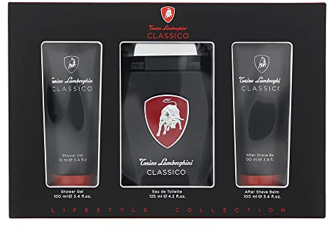 Tonino Lamborghini Classico Coffret cadeau 3 pièces Eau de toilette 125 ml Gel douche 100 ml Baume après-rasage 100 ml