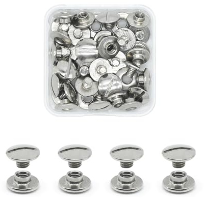 JINTANG 20 Sets Chicago Buchschrauben,M5×2mm Binding Schrauben kit silbrig