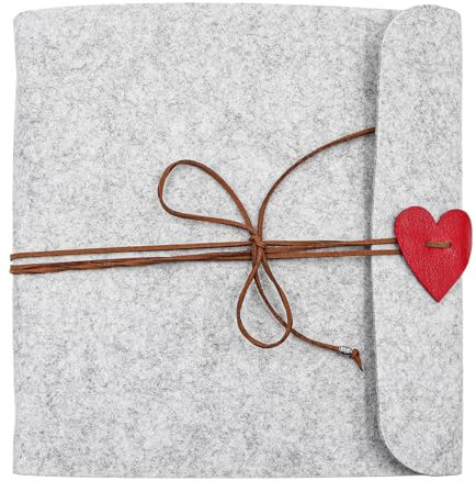 POFET Álbum de Fotos DIY de 30 Hojas con Espacio para Escritura Cubierta de Fieltro Álbum de Recortes de Fotos Libro de Memoria Álbumes de Bricolaje Hechos a Mano Álbum de Fotos Autoadhesivo