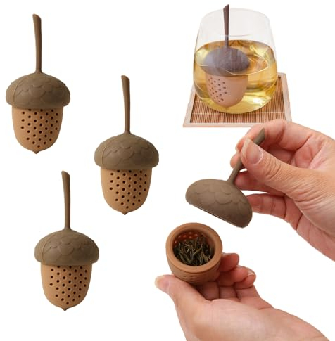 Minging 3 Pezzi Infusore Per Tè, Colino Per Tè Sfuso Infusore Per Tisane Filtro Per Tè Con Coperchio Filtro The Infusione Infusore Tè Filtro Per Tisane Infusore Per Tè,Infusore Tè Filtro (marrone)