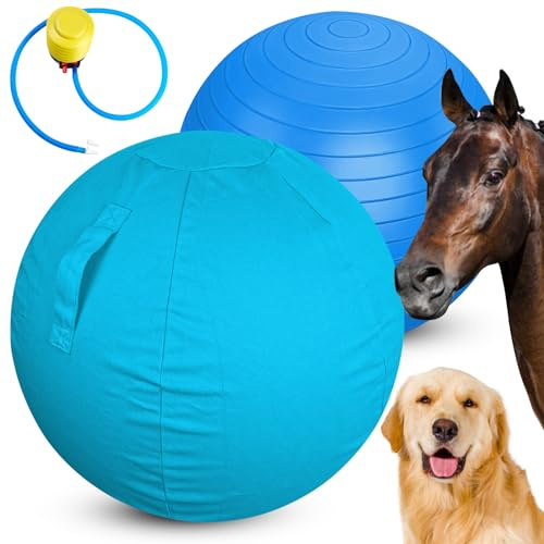 Mewlmart Herding Ball for Dogs & Horses, Large Dog Soccer Ball, Jolly Ball, Blue, 25''