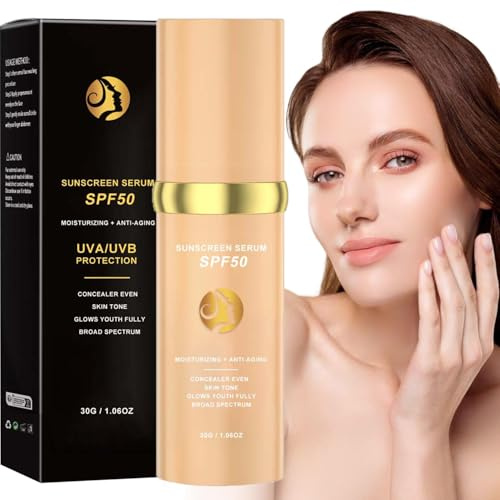 Generic 4-In-1 Foundation - Light/Medium Spectrum, Sunscreen Serum Spf 50, Mature Skin Color Changed, 4 In 1 Moisturizing Full Coverage Liquid Foundation