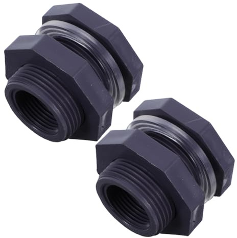 Warmhm 2pcs Fitting Connectors PVC Water Tank Accessories for Rain Barrels Aquariums Fish Tanks Hose Fittings
