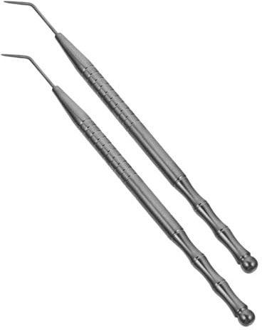 Healifty Kit de 2 Outils Rehaussement de Cils en Acier Inoxydable Noir Titane, Taille Standard, Multi-fonctions Massage Yeux pour Usage Professionnel et Personnel, pour Permanente