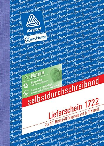 Lieferscheinbuch A6/2x40BL SD ZWECKFORM 1722