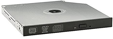 HP Unidad grabadora de DVD Slim SuperMulti de 9,5 mm - Unidad de disco óptico (Negro, Metálico, Bandeja, Horizontal, Escritorio, DVD Super Multi, SATA)
