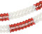 PAPSTAR Großraumgirlande, Papier d=16 cm - 10m rot/Weiss schwer entflammbar