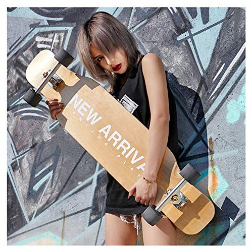 NENGGE Longboard, Maple Skateboard Jungen und Mädchen Profi Brush Street Dance Board Anfänger Erwachsene Jugend Allrad-Skateboard, Komplettboard Ahornholz 42 Zoll,F