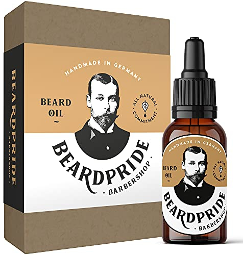 BEARDPRIDE Bartöl Herren - Das Original Bart Öl aus dem Barbershop - Unser Bartpflege Öl macht den Bart weich - 100% naturreine Öle - Beard Oil ideale Geschenk für Männer (Barbershop, 30ml)