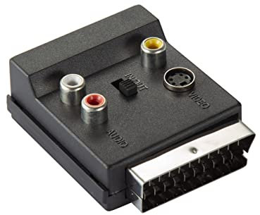 baolongking Adattatore SCART, adattatore SCART a 3 RCA S-Video Commutabile IN OUT Scart Maschio a Scart Femmina S-Video 3 RCA Audio Adapter Converter 1PCS