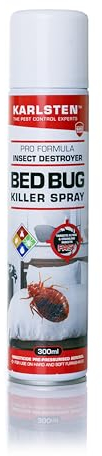 Karlsten Bed Bug Killer Spray 300ml - High Strength Elimination of Resistant Bed Bugs & Dust Mites Control Kills Bed Bugs In All Cycles Of Life Use on Mattresses, Soft Furnishings & Around The Home