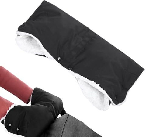 Manoplas para cochecito, calentador de manos cálido anticongelante, ajustable, impermeable para cochecito, carrito de golf, equipo para mascotas, carrito de compras, barra de mano