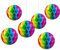 6Pcs Pride Decorations, Rainbow Honeycomb Ball, Paper Pom Poms Balls Flowers for Gay LGBT Theme Party Bridal Shower Wedding Birthday
