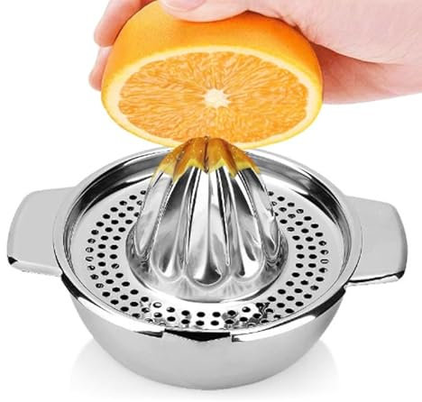 Spremiagrumi manuale in acciaio inox, 400 ml, per limoni, arance e pompelmi, spremiagrumi, spremiagrumi Lemon Squeezer, lavabile in lavastoviglie