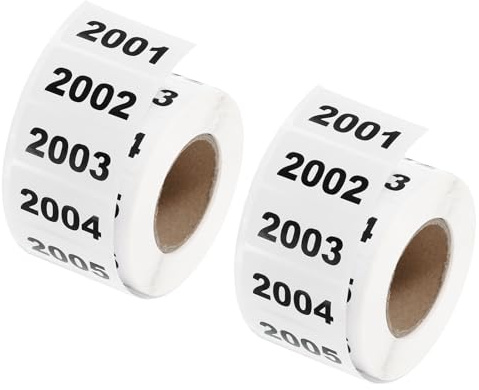 QUARKZMAN 2 Rollos De Etiquetas De Números De Inventario, 2001-3000 Etiquetas Numeradas Consecutivas Autoadhesivas Impermeables Para Clasificación De Almacenamiento (1.6x0.8 Pulgadas)