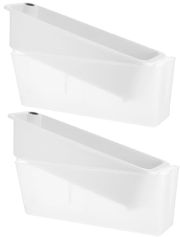 iplusmile 2 Piezas Jardinera Rectangular Autorriego Ultrafino para Alféizar Plástico Resistente para y Patio Control Automático de Humedad para Plantas y Verduras